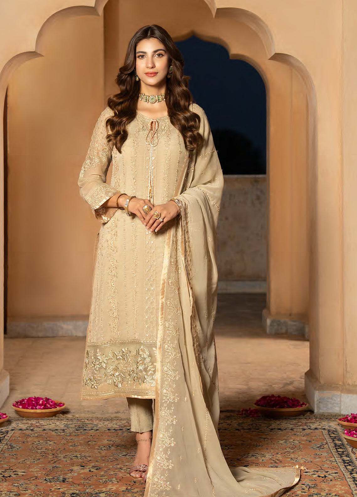 Afsanay By Shahzeb Textiles X Shireen Lakdawala Luxury Chiffon 3 Piece Unstitched Suit ST24A NUR Afsanay By Shahzeb Textiles X Shireen Lakdawala Luxury Chiffon 3 Piece Unstitched Suit ST24A NUR