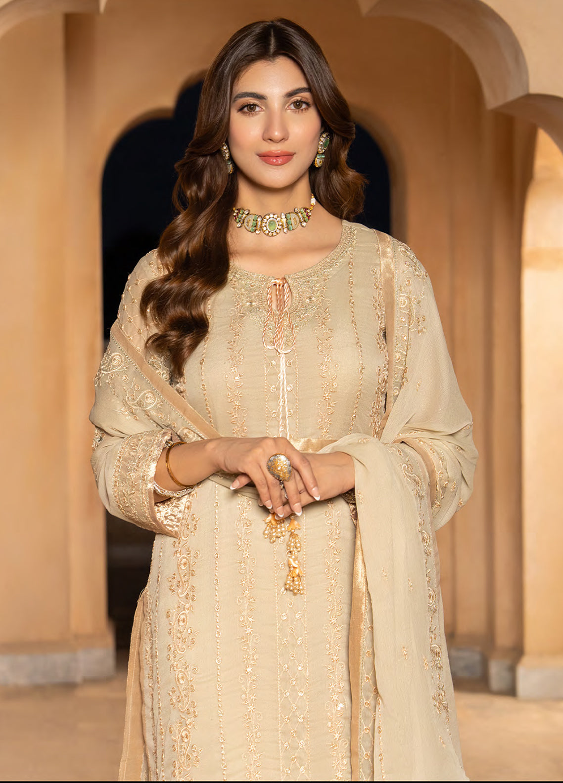 Afsanay By Shahzeb Textiles X Shireen Lakdawala Luxury Chiffon 3 Piece Unstitched Suit ST24A NUR Afsanay By Shahzeb Textiles X Shireen Lakdawala Luxury Chiffon 3 Piece Unstitched Suit ST24A NUR