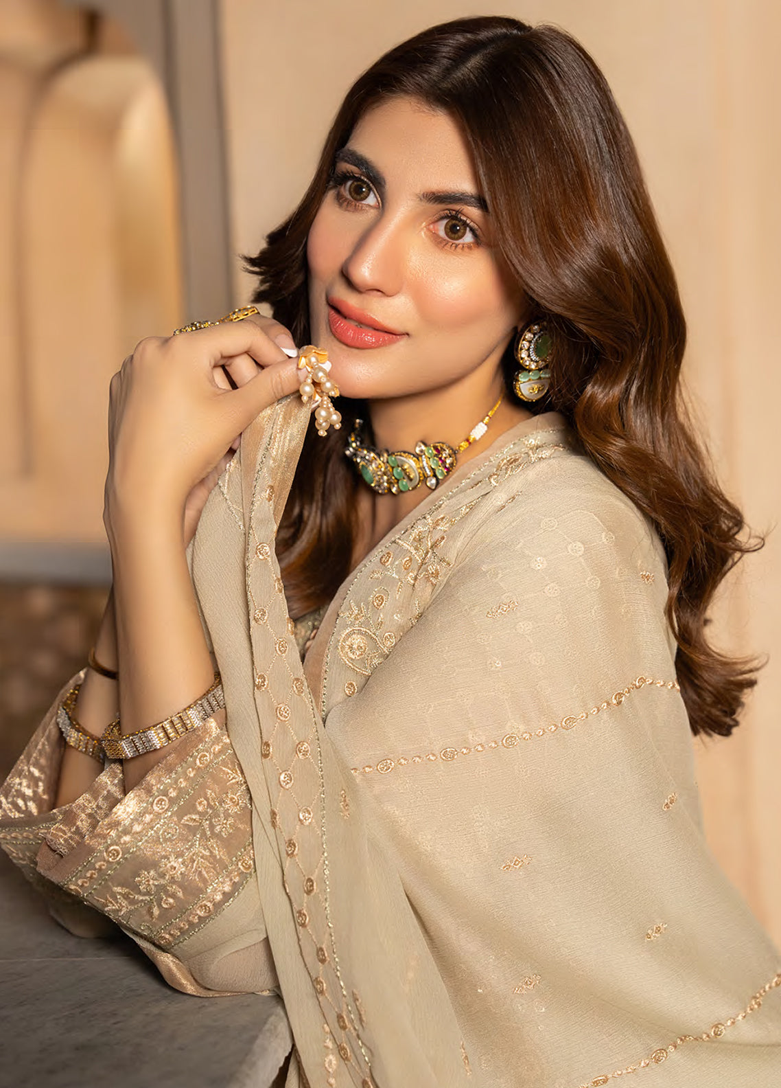 Afsanay By Shahzeb Textiles X Shireen Lakdawala Luxury Chiffon 3 Piece Unstitched Suit ST24A NUR Afsanay By Shahzeb Textiles X Shireen Lakdawala Luxury Chiffon 3 Piece Unstitched Suit ST24A NUR