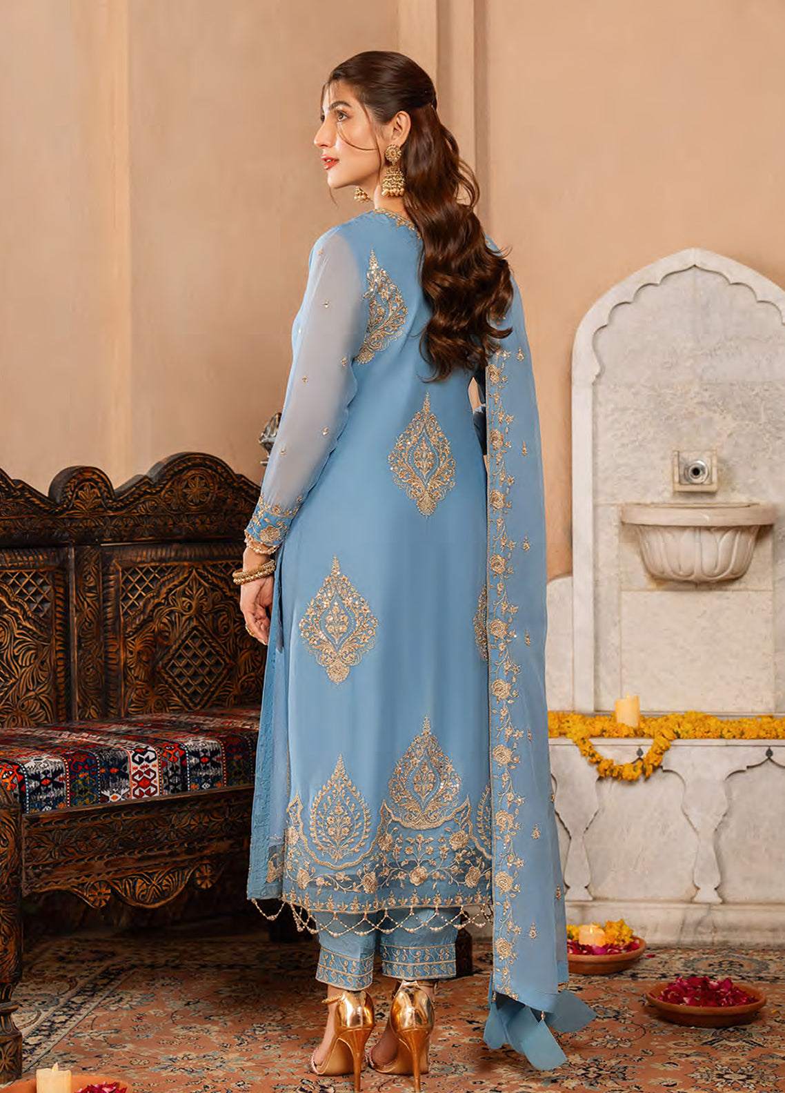 Afsanay By Shahzeb Textiles X Shireen Lakdawala Luxury Chiffon 3 Piece Unstitched Suit ST24A YASRA Afsanay By Shahzeb Textiles X Shireen Lakdawala Luxury Chiffon 3 Piece Unstitched Suit ST24A YASRA