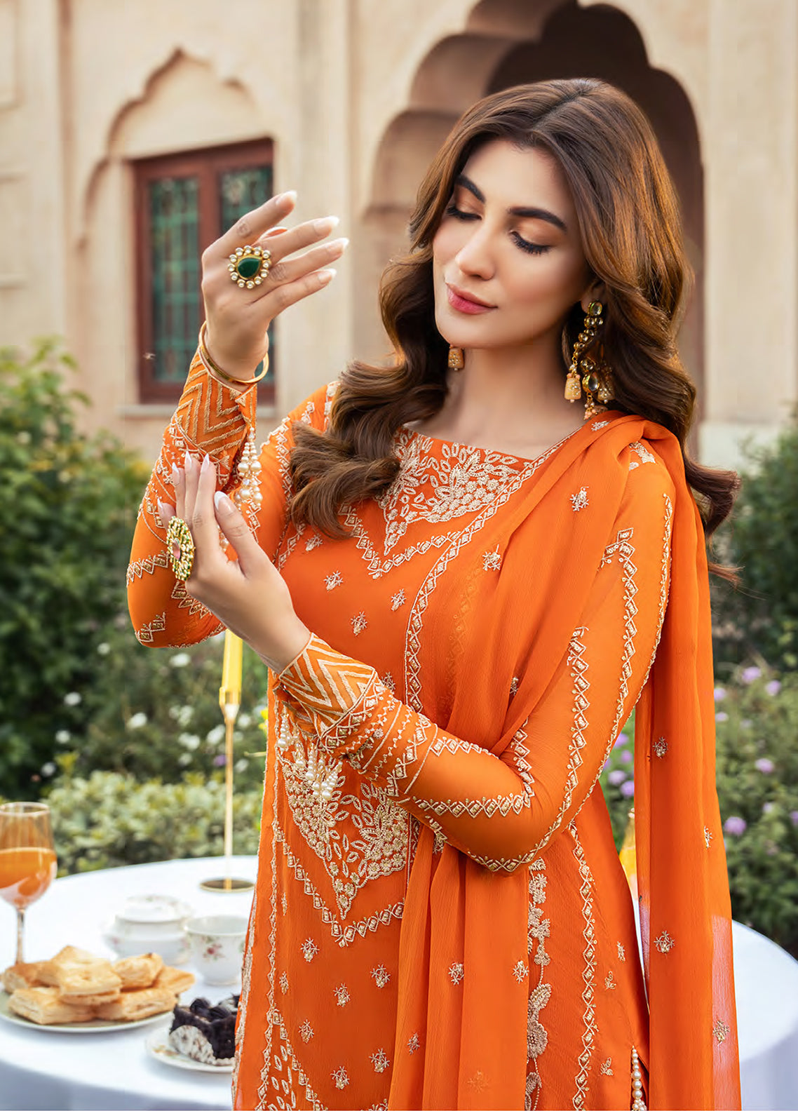 Afsanay By Shahzeb Textiles X Shireen Lakdawala Luxury Chiffon 3 Piece Unstitched Suit ST24A ZEINA Afsanay By Shahzeb Textiles X Shireen Lakdawala Luxury Chiffon 3 Piece Unstitched Suit ST24A ZEINA