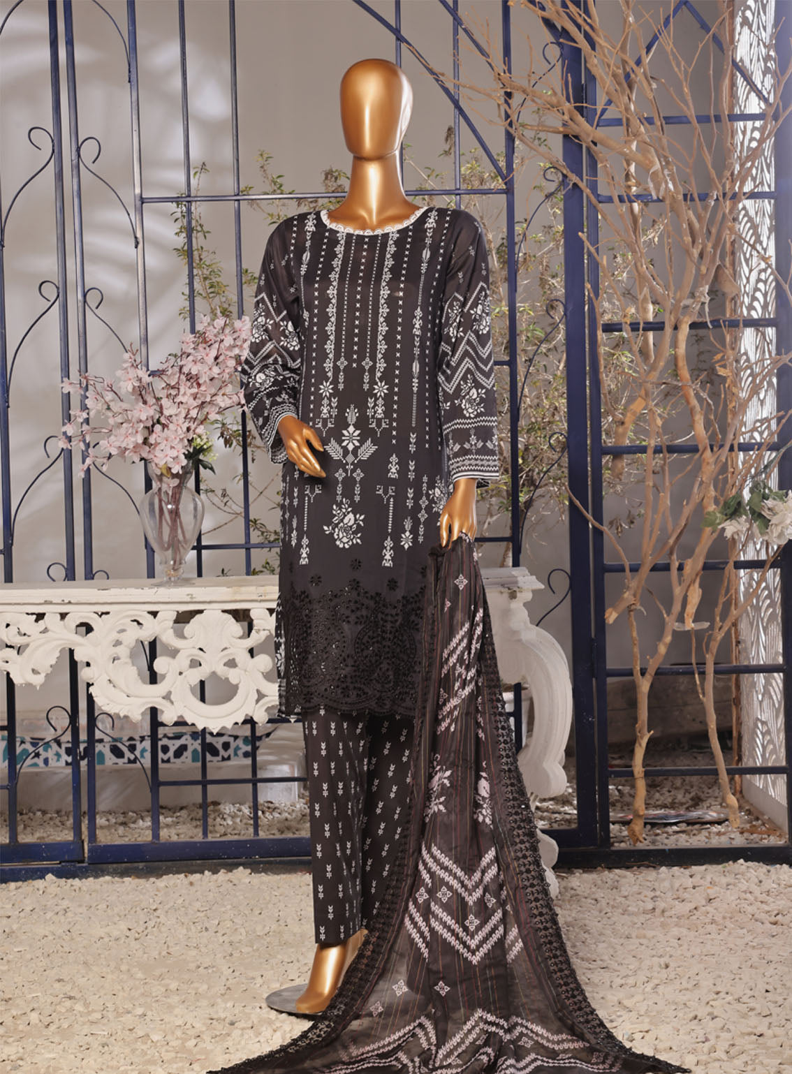 Aifa Chikankari Lawn 3 Piece Unstitched Suit AI24C AF-CK-24602 Aifa Chikankari Lawn 3 Piece Unstitched Suit AI24C AF-CK-24602