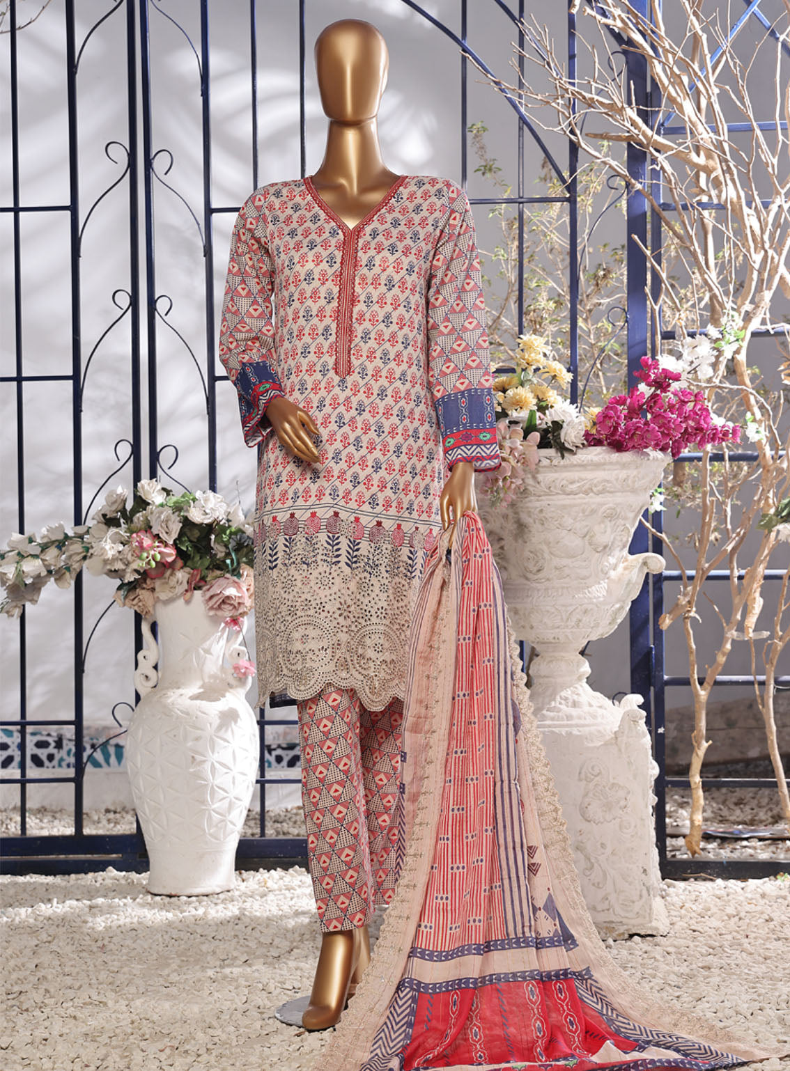 Aifa Chikankari Lawn 3 Piece Unstitched Suit AI24C AF-CK-24609 Aifa Chikankari Lawn 3 Piece Unstitched Suit AI24C AF-CK-24609