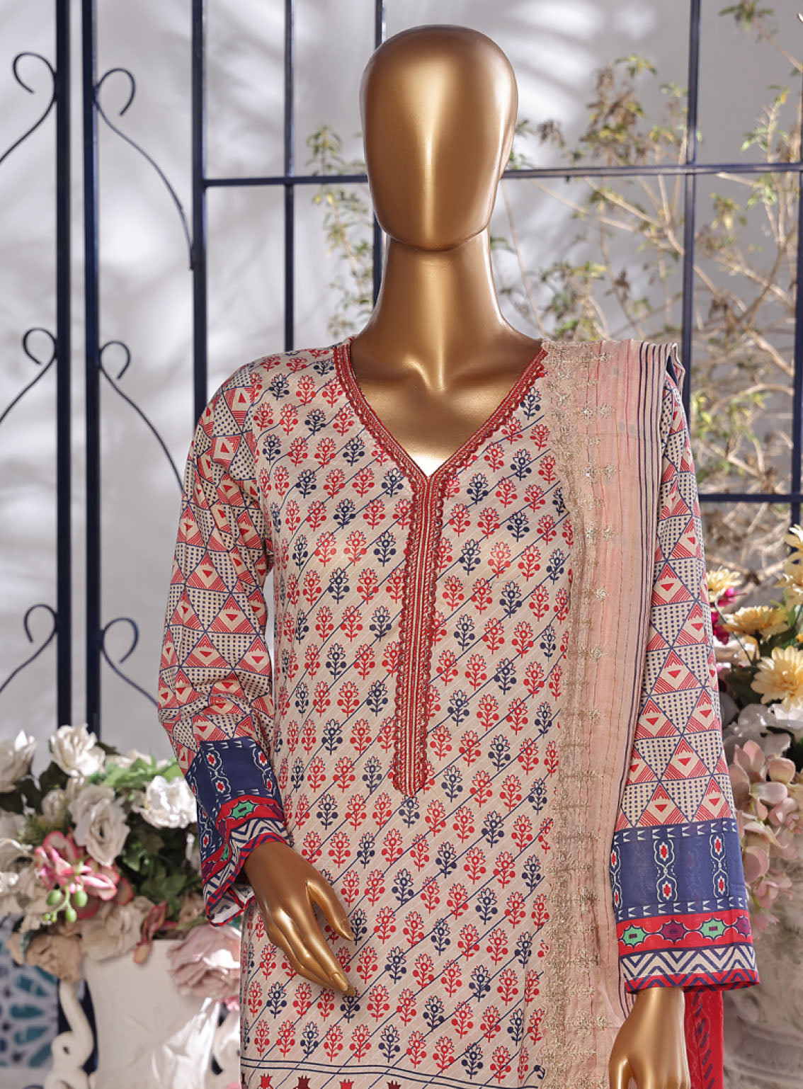 Aifa Chikankari Lawn 3 Piece Unstitched Suit AI24C AF-CK-24609 Aifa Chikankari Lawn 3 Piece Unstitched Suit AI24C AF-CK-24609
