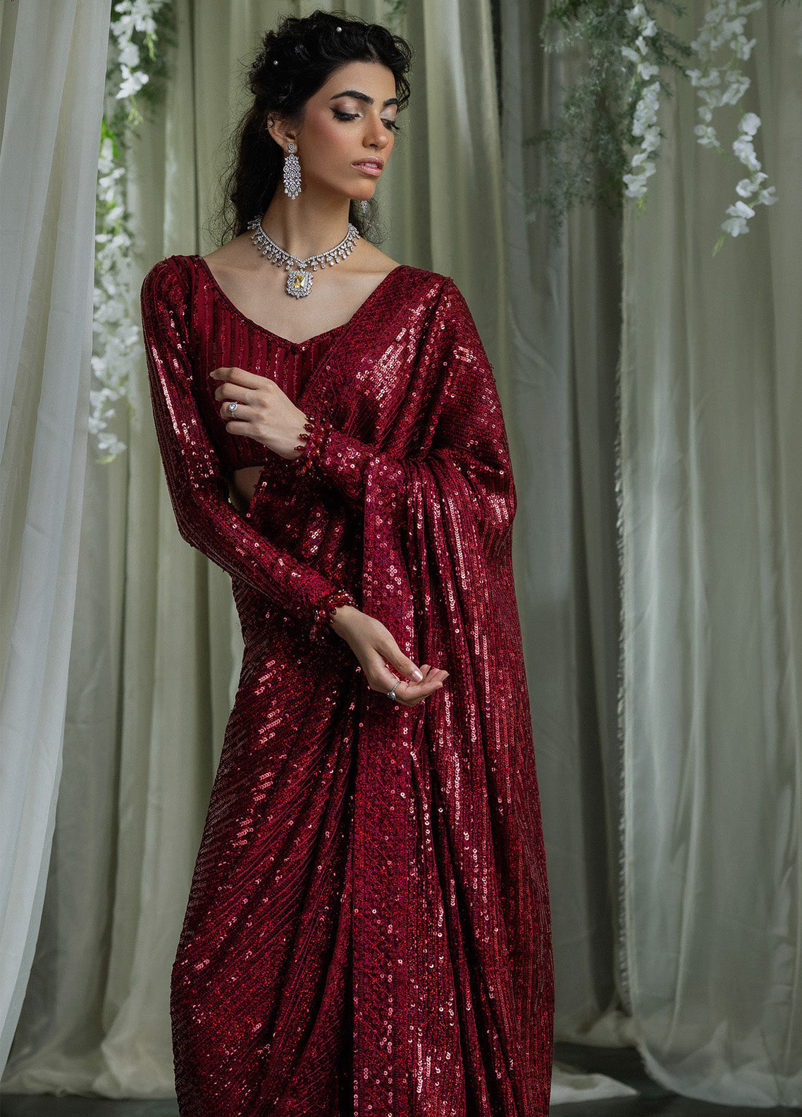 Aik Atelier The Saree Edit Embroidered Chiffon 3 Piece Unstitched Suit AIK24SEV1 LOOK-03 Aik Atelier The Saree Edit Embroidered Chiffon 3 Piece Unstitched Suit AIK24SEV1 LOOK-03
