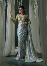Aik Atelier The Saree Edit Embroidered Chiffon 3 Piece Unstitched Suit AIK24SEV1 LOOK-06