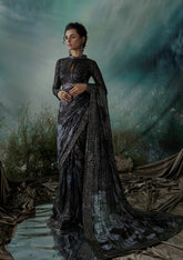 Aik Atelier The Saree Edit Embroidered Chiffon 3 Piece Unstitched Suit AIK24SEV1 LOOK-08