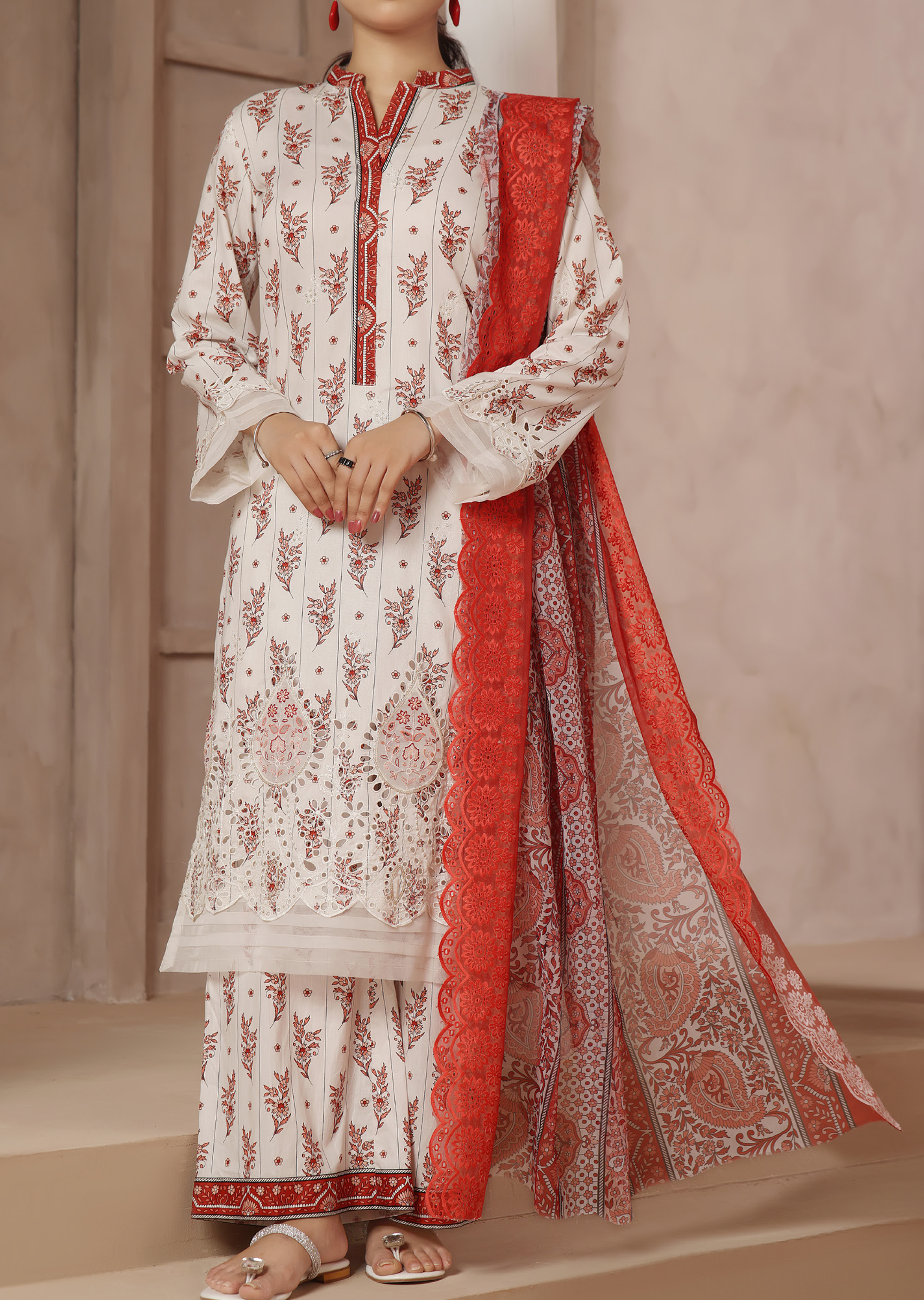 Aiza & Momina By VS Textile Chikankari Cotton 3 Piece Unstitched Suit VS24A&M-CC D-56 Aiza & Momina By VS Textile Chikankari Cotton 3 Piece Unstitched Suit VS24A&M-CC D-56