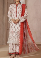Aiza & Momina By VS Textile Chikankari Cotton 3 Piece Unstitched Suit VS24A&M-CC D-56