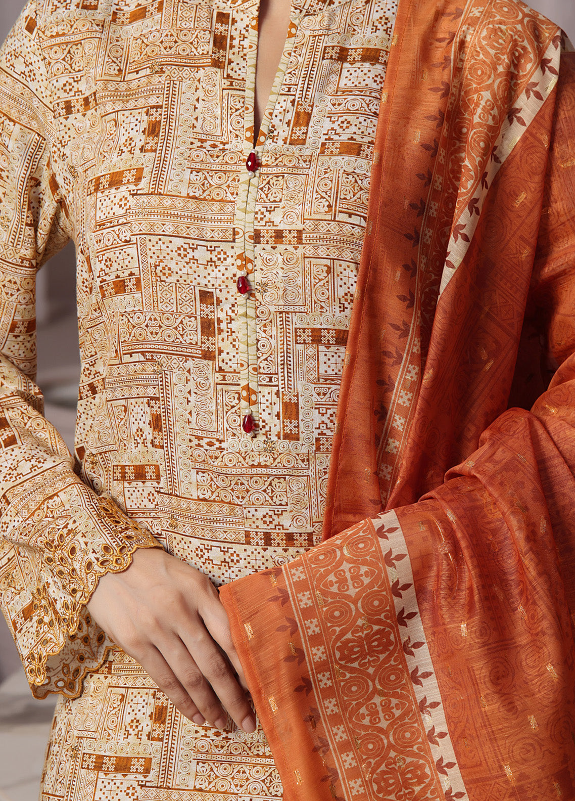 Aiza & Momina By VS Textile Chikankari Cotton 3 Piece Unstitched Suit VS24A&MV3 D-64 Aiza & Momina By VS Textile Chikankari Cotton 3 Piece Unstitched Suit VS24A&MV3 D-64