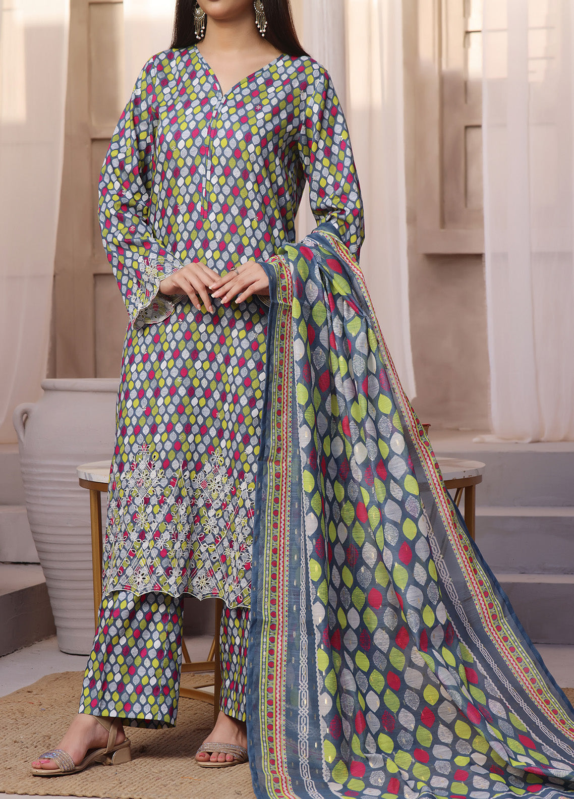 Aiza & Momina By VS Textile Chikankari Cotton 3 Piece Unstitched Suit VS24A&MV3 D-65 Aiza & Momina By VS Textile Chikankari Cotton 3 Piece Unstitched Suit VS24A&MV3 D-65
