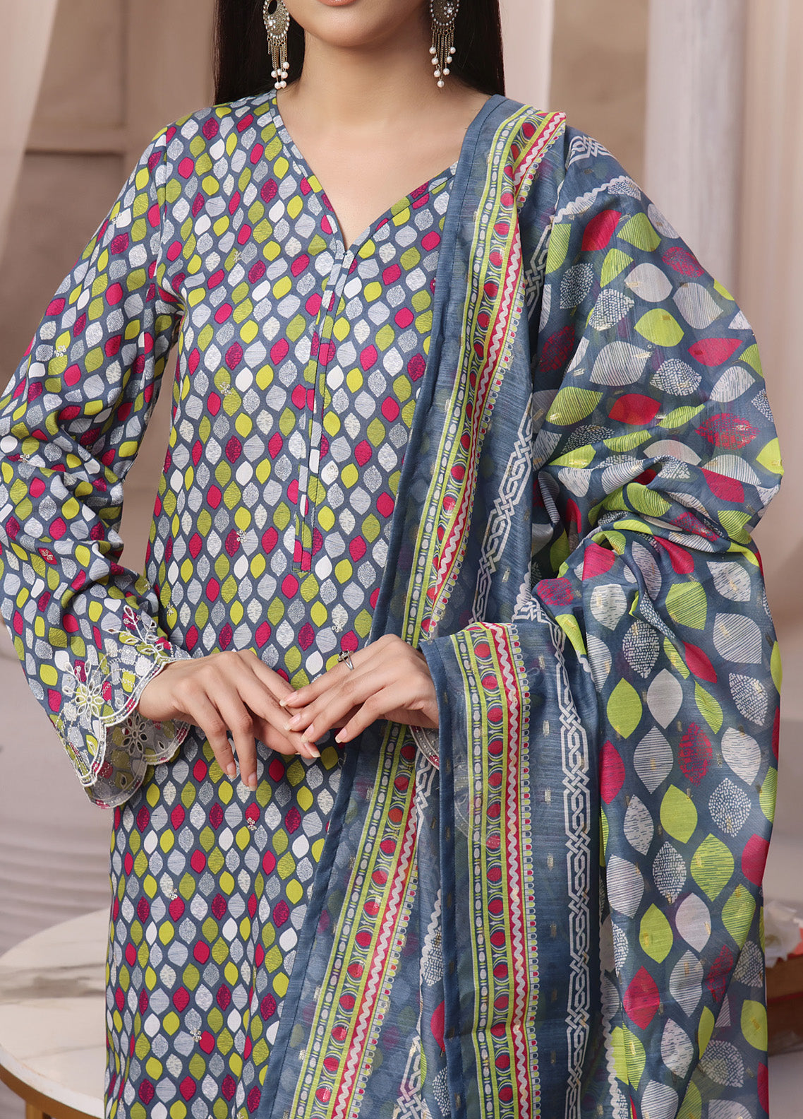 Aiza & Momina By VS Textile Chikankari Cotton 3 Piece Unstitched Suit VS24A&MV3 D-65 Aiza & Momina By VS Textile Chikankari Cotton 3 Piece Unstitched Suit VS24A&MV3 D-65