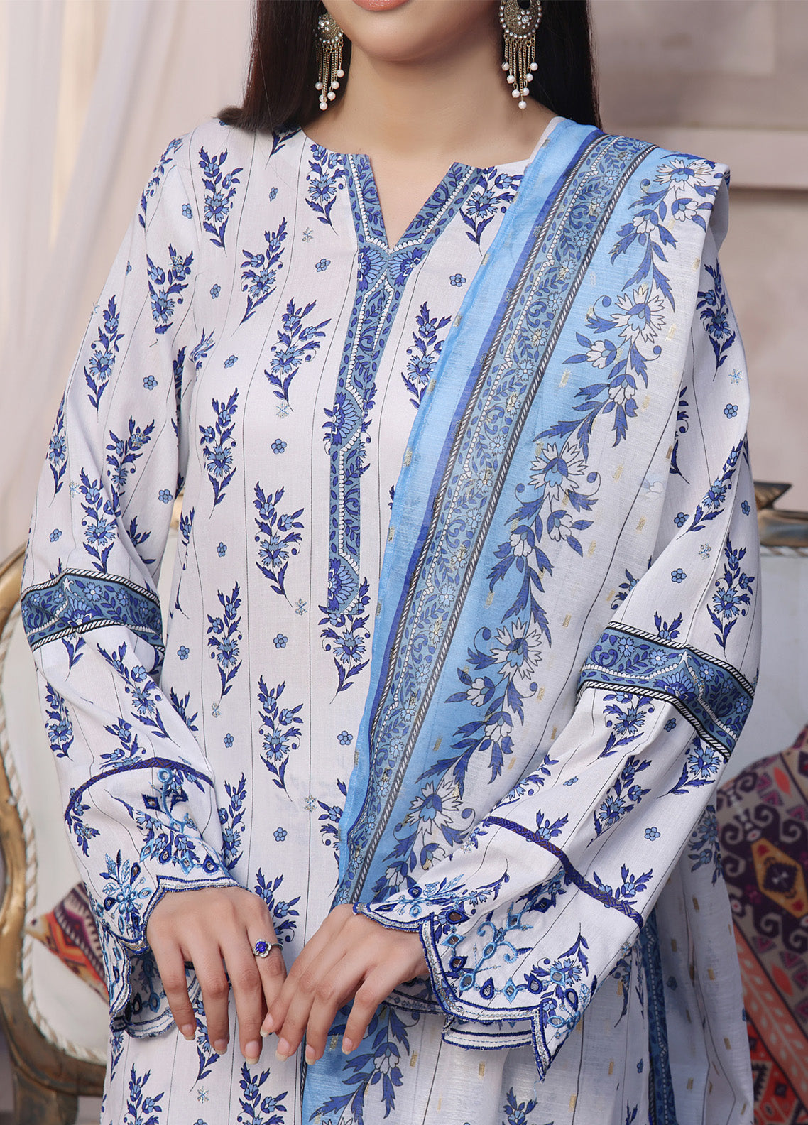 Aiza & Momina By VS Textile Chikankari Cotton 3 Piece Unstitched Suit VS24A&MV3 D-67 Aiza & Momina By VS Textile Chikankari Cotton 3 Piece Unstitched Suit VS24A&MV3 D-67