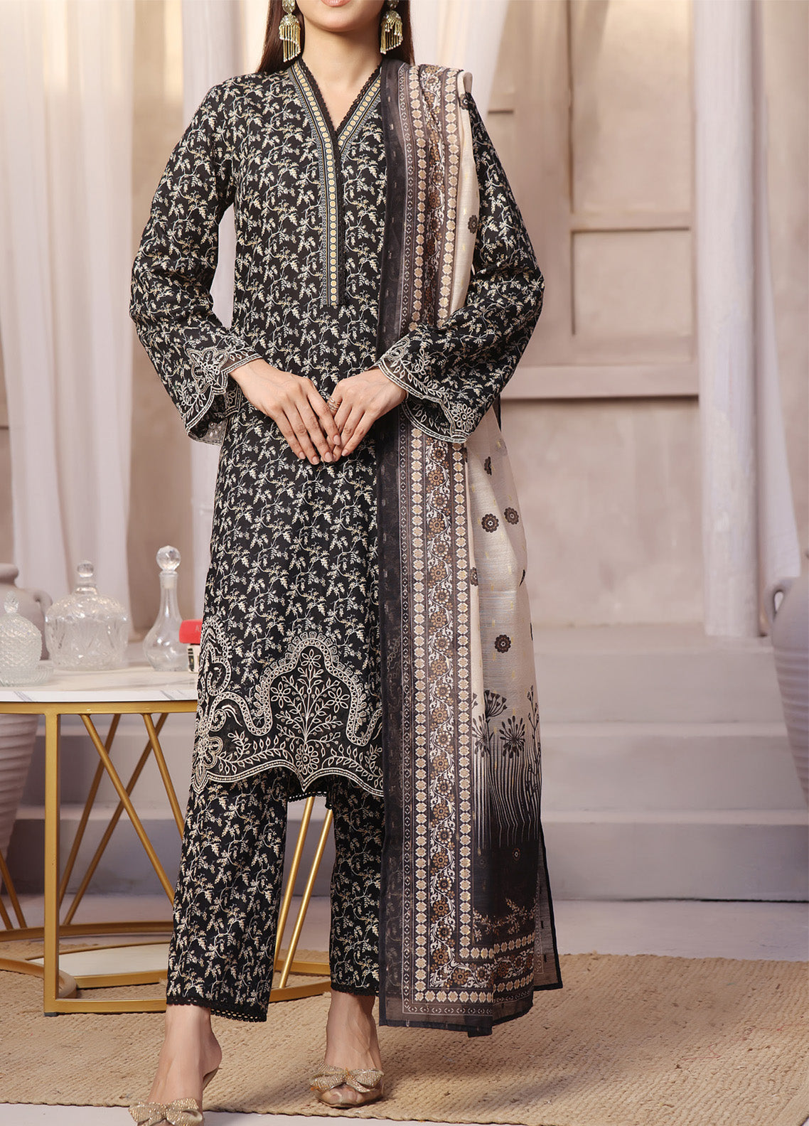 Aiza & Momina By VS Textile Chikankari Cotton 3 Piece Unstitched Suit VS24A&MV3 D-68 Aiza & Momina By VS Textile Chikankari Cotton 3 Piece Unstitched Suit VS24A&MV3 D-68