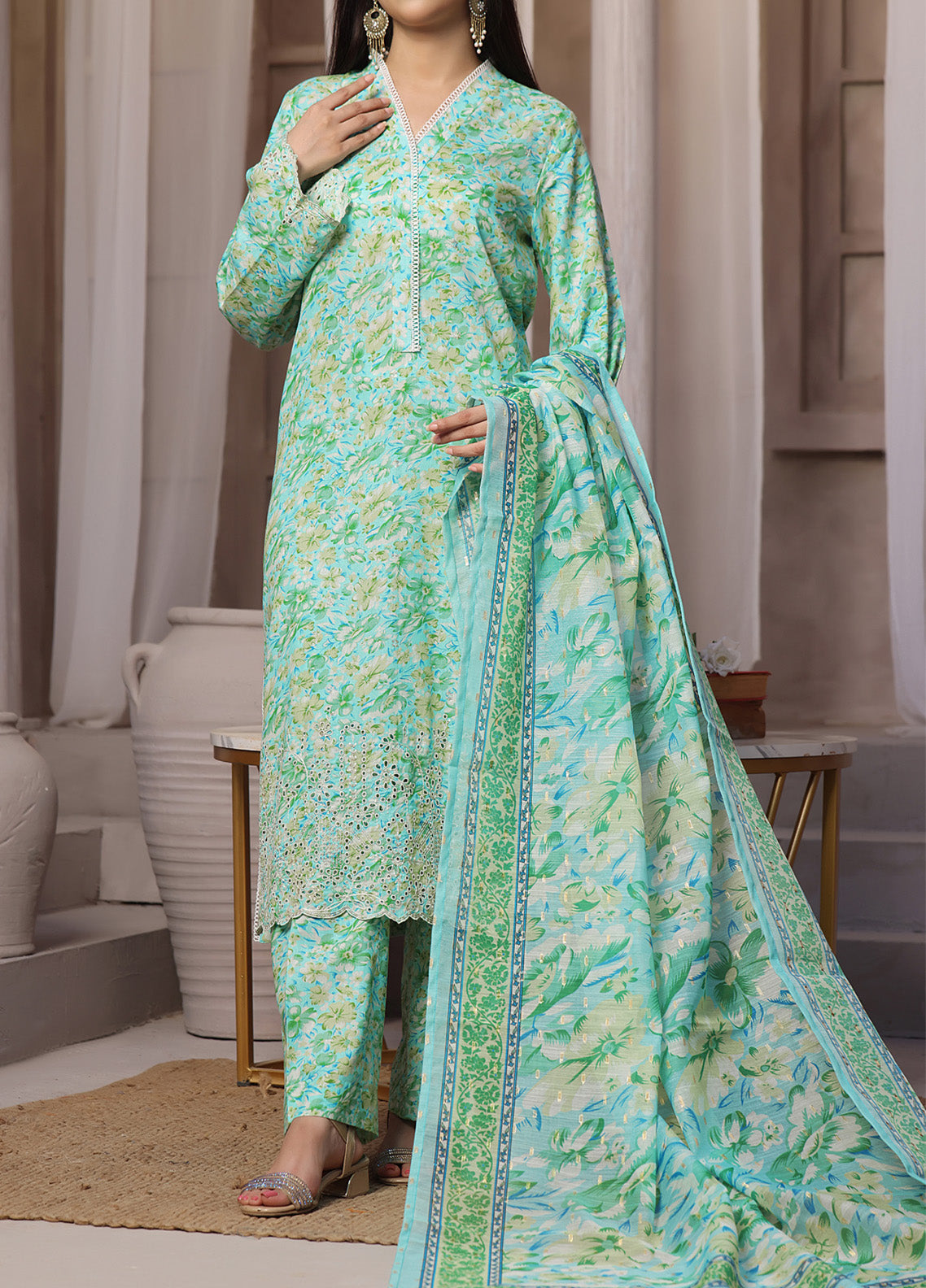 Aiza & Momina By VS Textile Chikankari Cotton 3 Piece Unstitched Suit VS24A&MV3 D-69 Aiza & Momina By VS Textile Chikankari Cotton 3 Piece Unstitched Suit VS24A&MV3 D-69