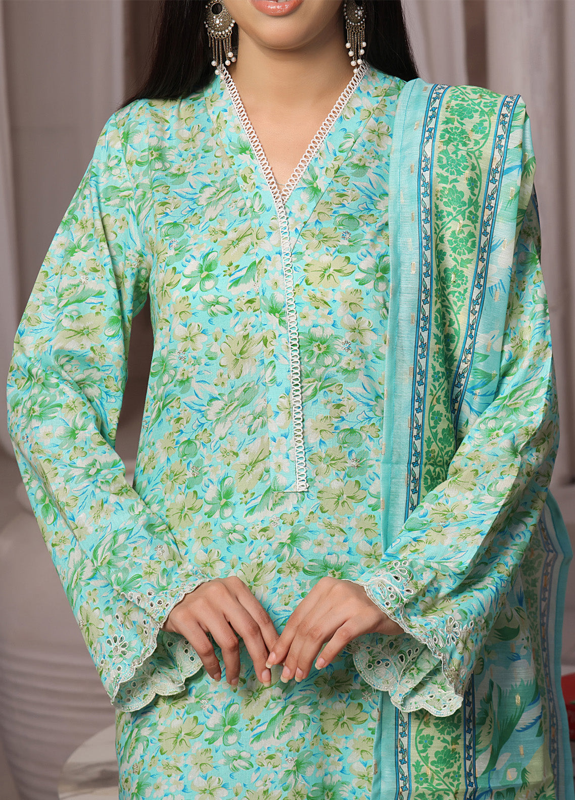 Aiza & Momina By VS Textile Chikankari Cotton 3 Piece Unstitched Suit VS24A&MV3 D-69 Aiza & Momina By VS Textile Chikankari Cotton 3 Piece Unstitched Suit VS24A&MV3 D-69