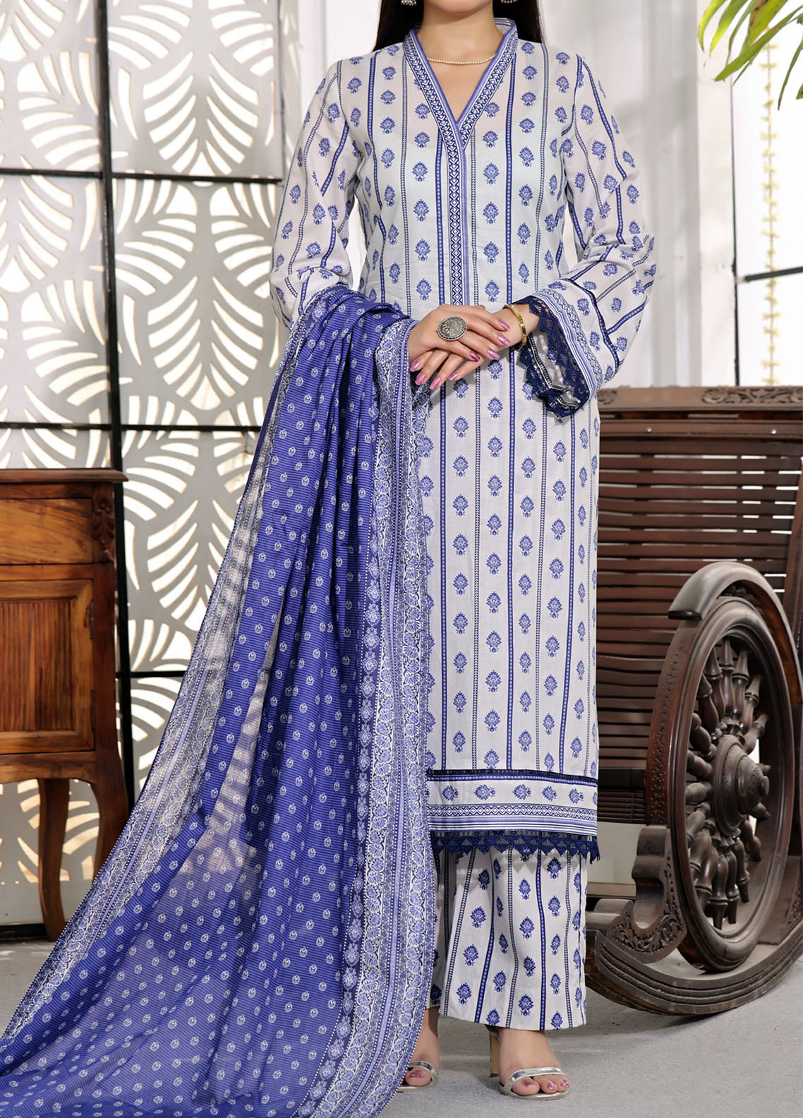 Aiza & Momina By VS Textile Printed Lawn 3 Piece Unstitched Suit VST24A&M V2 D-311 Aiza & Momina By VS Textile Printed Lawn 3 Piece Unstitched Suit VST24A&M V2 D-311