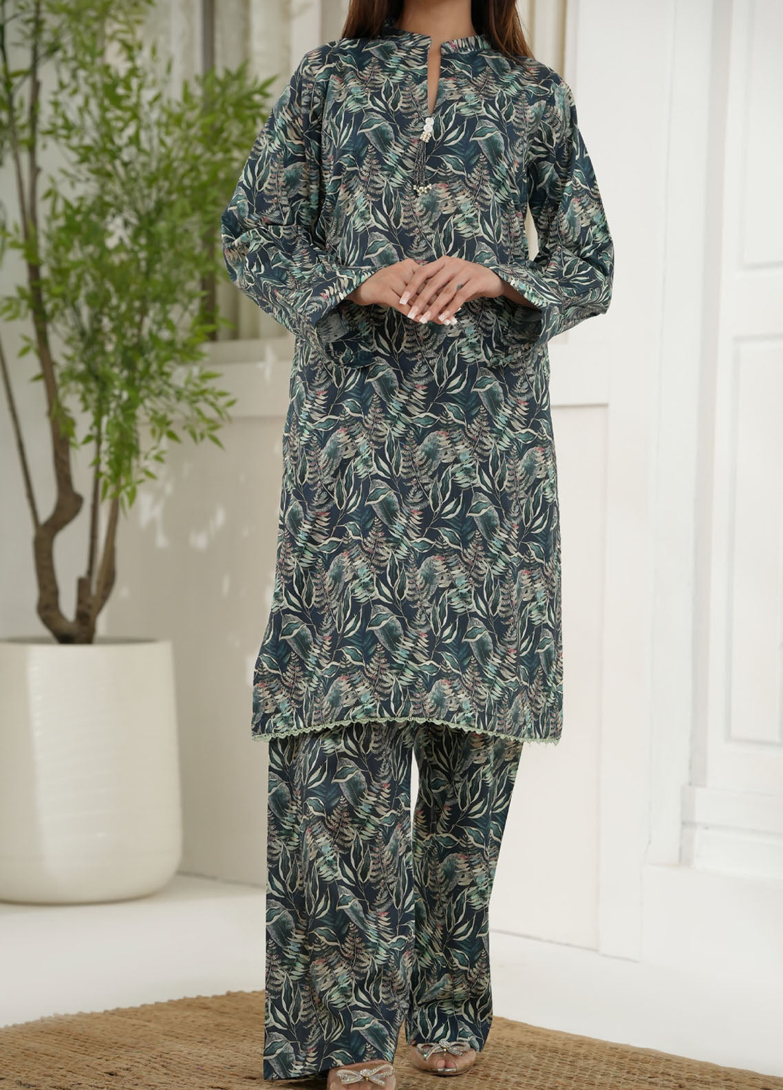 Aizal Co-Ord's Printed Lawn 2 Piece Stitched Suit AL26CO D-710 Aizal Co-Ord's Printed Lawn 2 Piece Stitched Suit AL26CO D-710