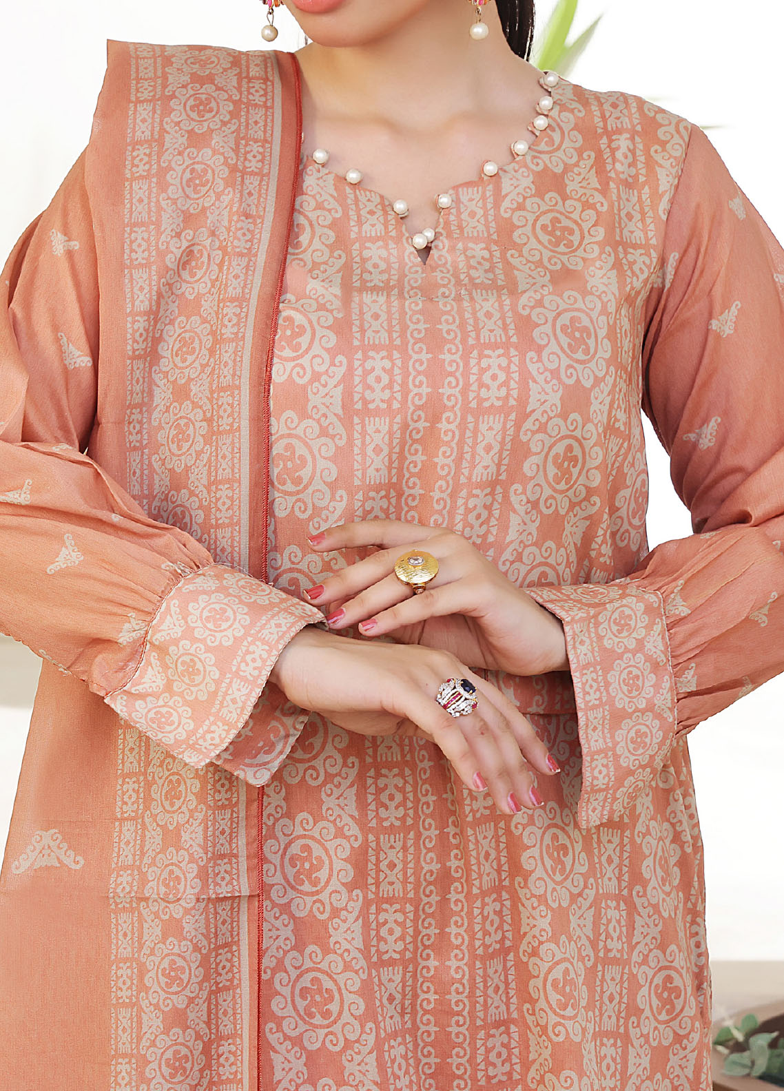 Aizal Printed Lawn 3 Piece Stitched Suit AL25PLV1 D-658 Aizal Printed Lawn 3 Piece Stitched Suit AL25PLV1 D-658