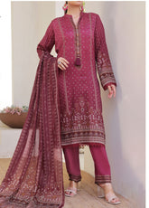 Aizal Printed Lawn 3 Piece Stitched Suit AL25PLV1 D-661