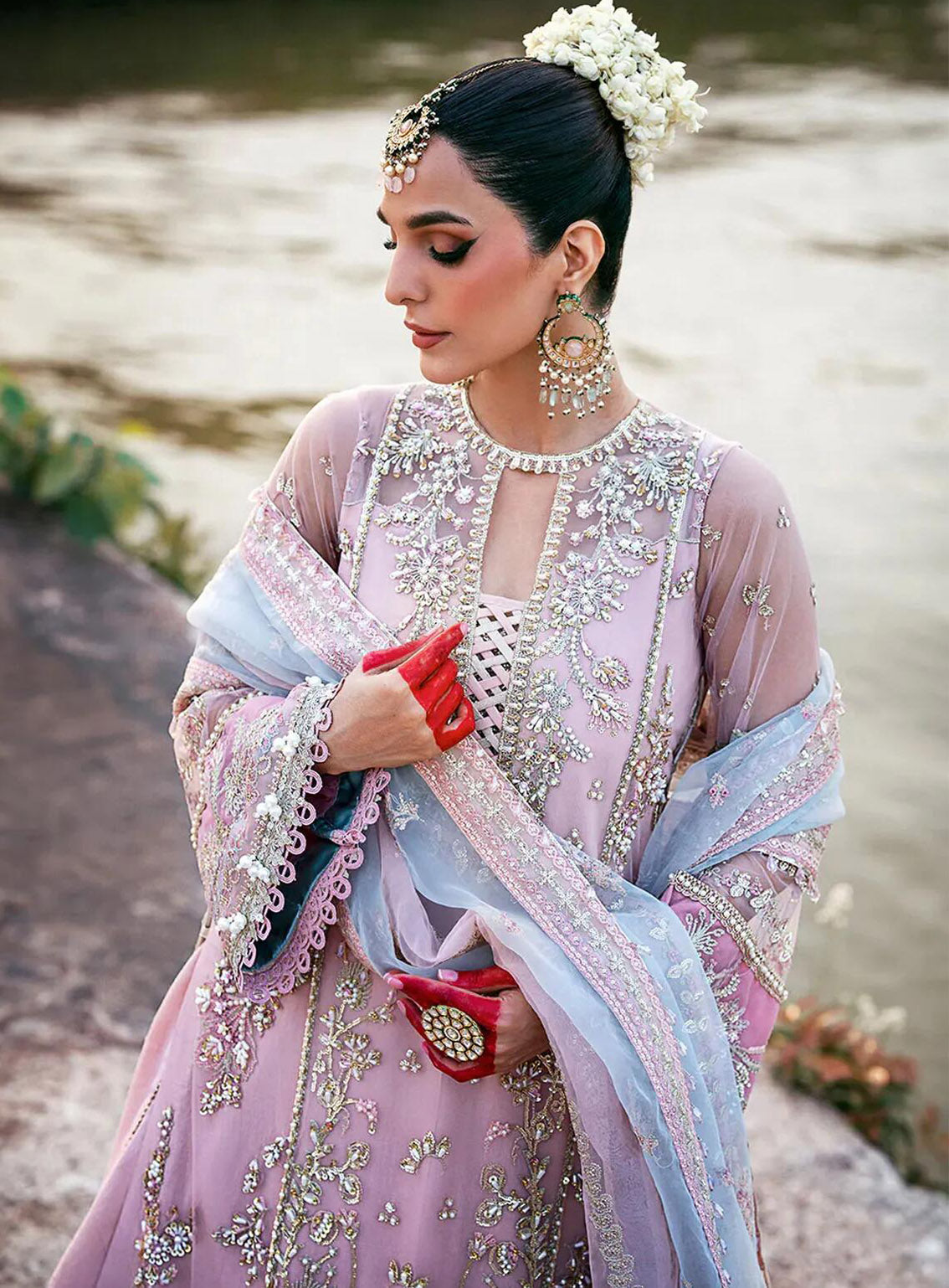 AJR Couture Luxury Embroidered Net 3 Piece Unstitched Suit ARJC24L AFF-08 MIRAGE AJR Couture Luxury Embroidered Net 3 Piece Unstitched Suit ARJC24L AFF-08 MIRAGE