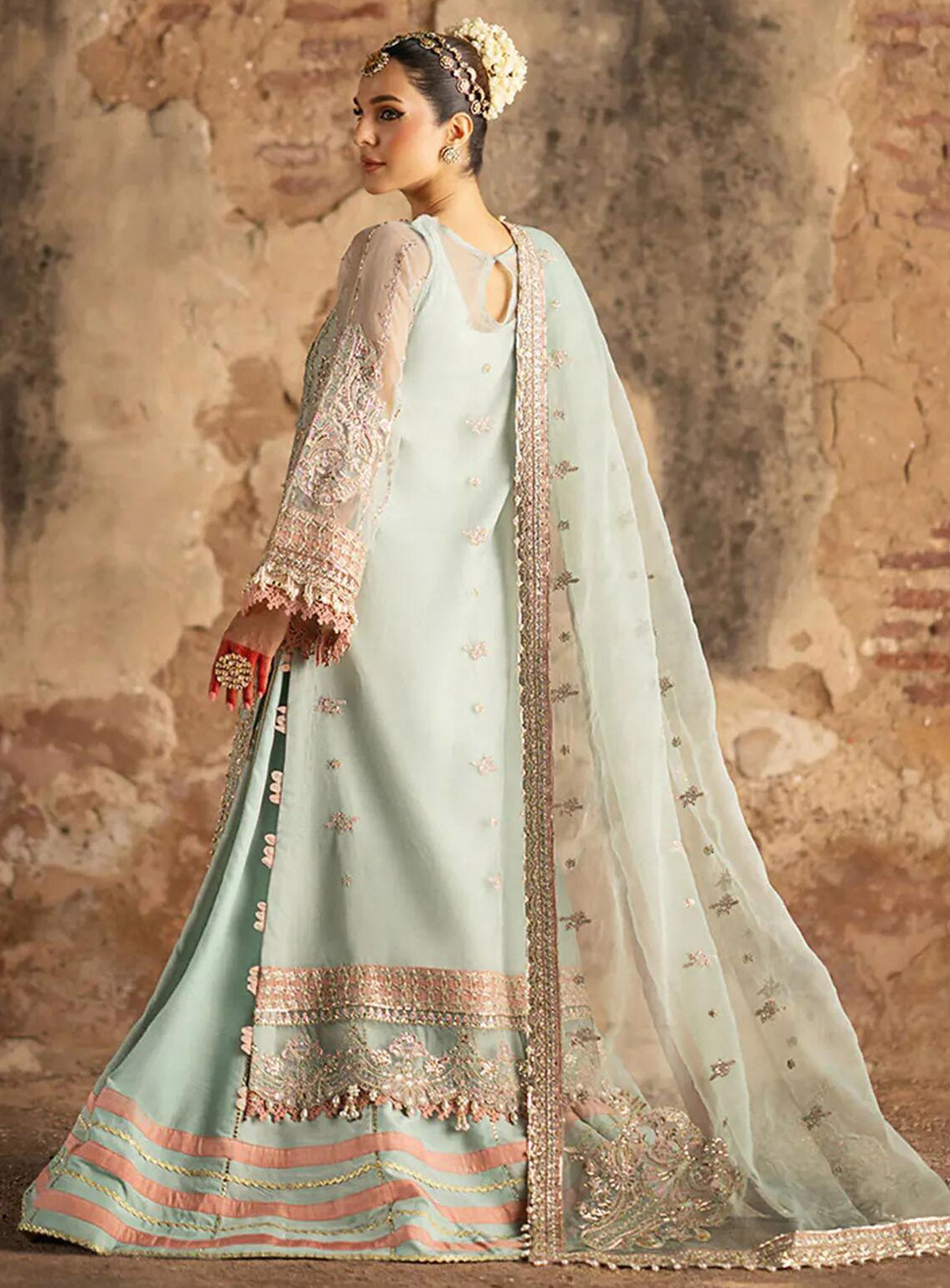 AJR Couture Luxury Embroidered Organza 3 Piece Unstitched Suit ARJC24L AFF-01 NIRVANA AJR Couture Luxury Embroidered Organza 3 Piece Unstitched Suit ARJC24L AFF-01 NIRVANA