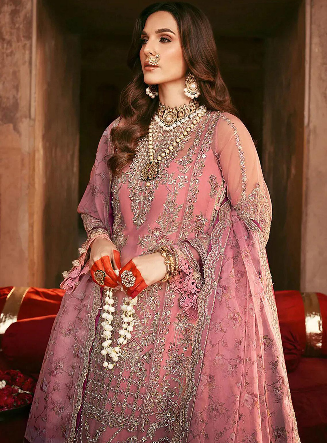 AJR Couture Luxury Embroidered Organza 3 Piece Unstitched Suit ARJC24L AFF-02 FEZ AJR Couture Luxury Embroidered Organza 3 Piece Unstitched Suit ARJC24L AFF-02 FEZ