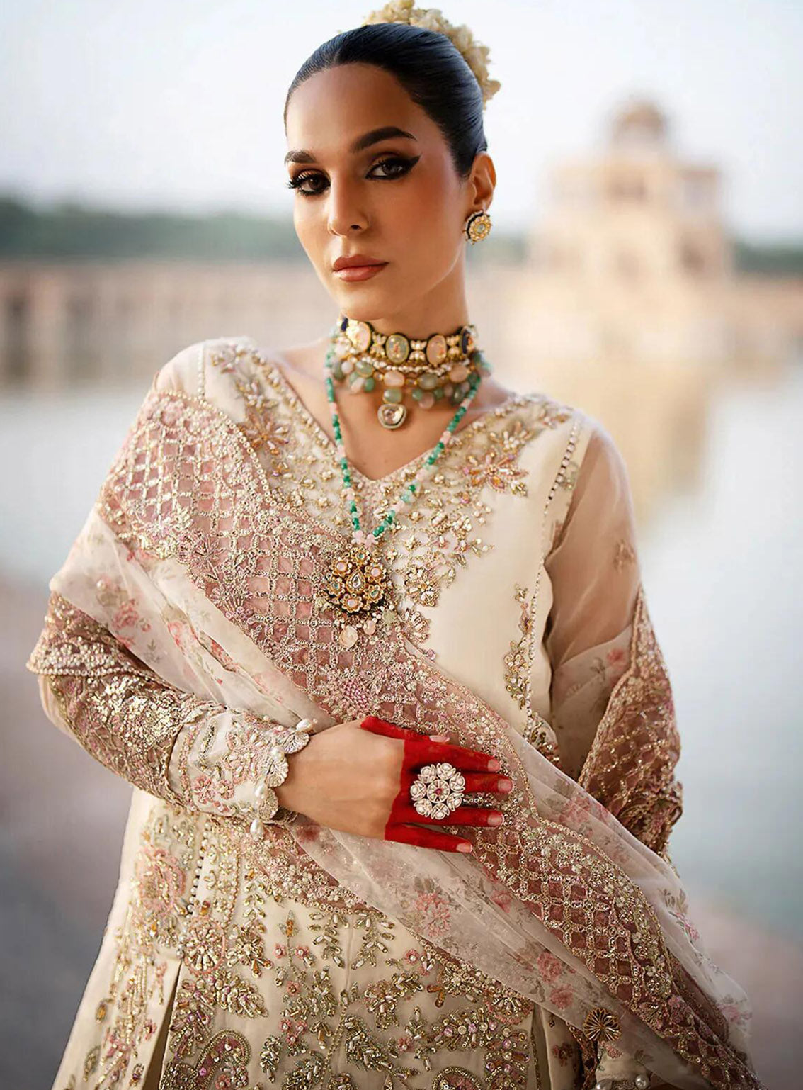 AJR Couture Luxury Embroidered Organza 3 Piece Unstitched Suit ARJC24L AFF-07 DOVE AJR Couture Luxury Embroidered Organza 3 Piece Unstitched Suit ARJC24L AFF-07 DOVE