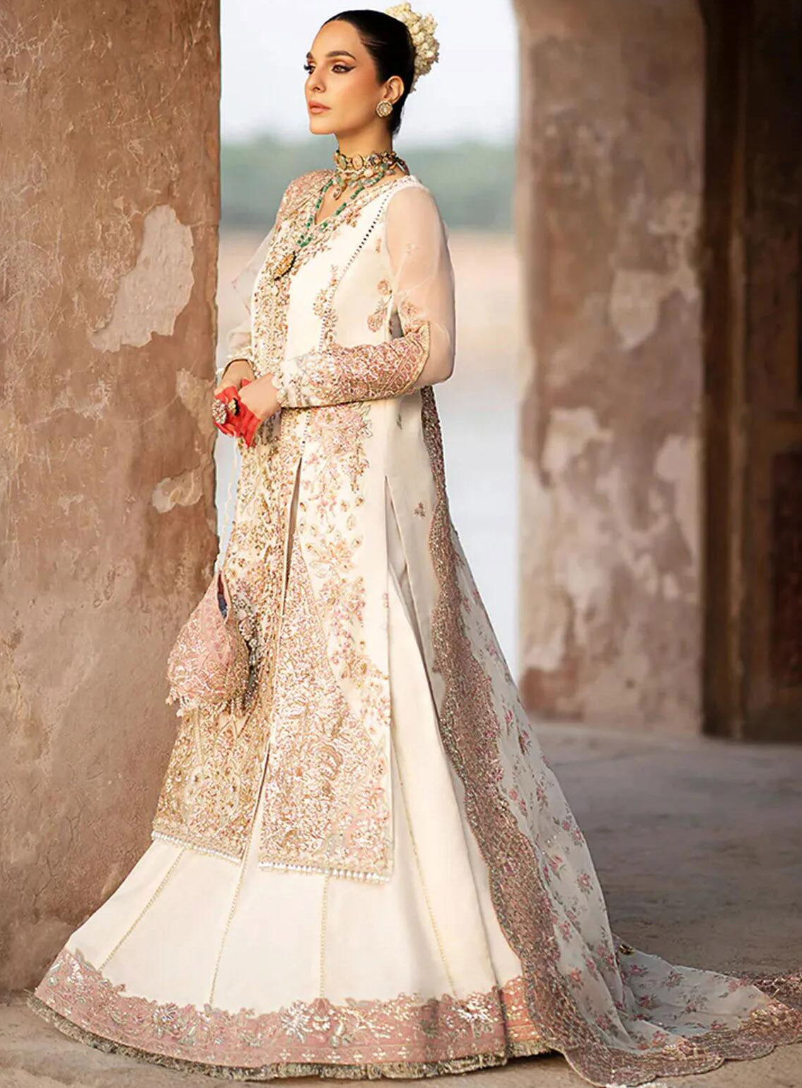 AJR Couture Luxury Embroidered Organza 3 Piece Unstitched Suit ARJC24L AFF-07 DOVE AJR Couture Luxury Embroidered Organza 3 Piece Unstitched Suit ARJC24L AFF-07 DOVE