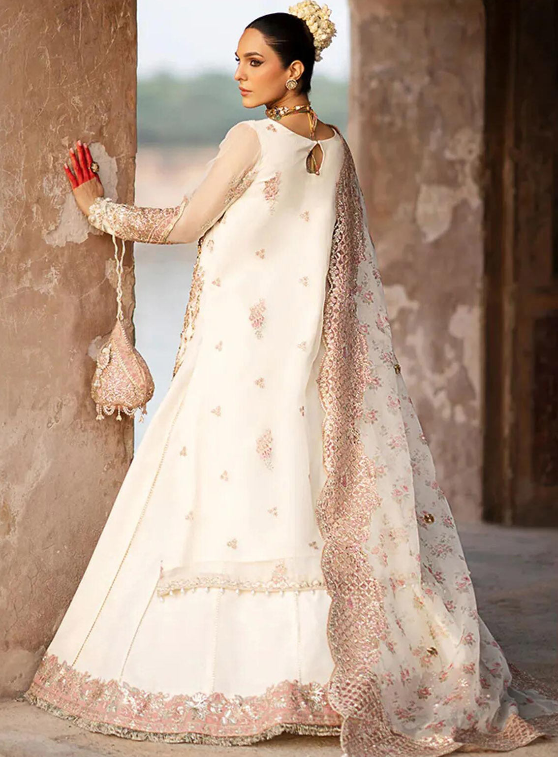 AJR Couture Luxury Embroidered Organza 3 Piece Unstitched Suit ARJC24L AFF-07 DOVE AJR Couture Luxury Embroidered Organza 3 Piece Unstitched Suit ARJC24L AFF-07 DOVE