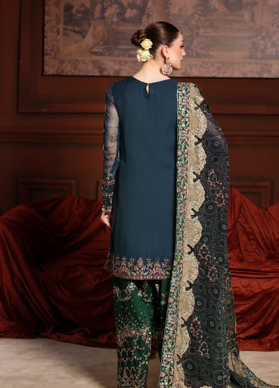 Alfaaz By Nureh Festive Embroidered Chiffon 3 Piece Unstitched Suit NU25AF D-NL-88 Alfaaz By Nureh Festive Embroidered Chiffon 3 Piece Unstitched Suit NU25AF D-NL-88