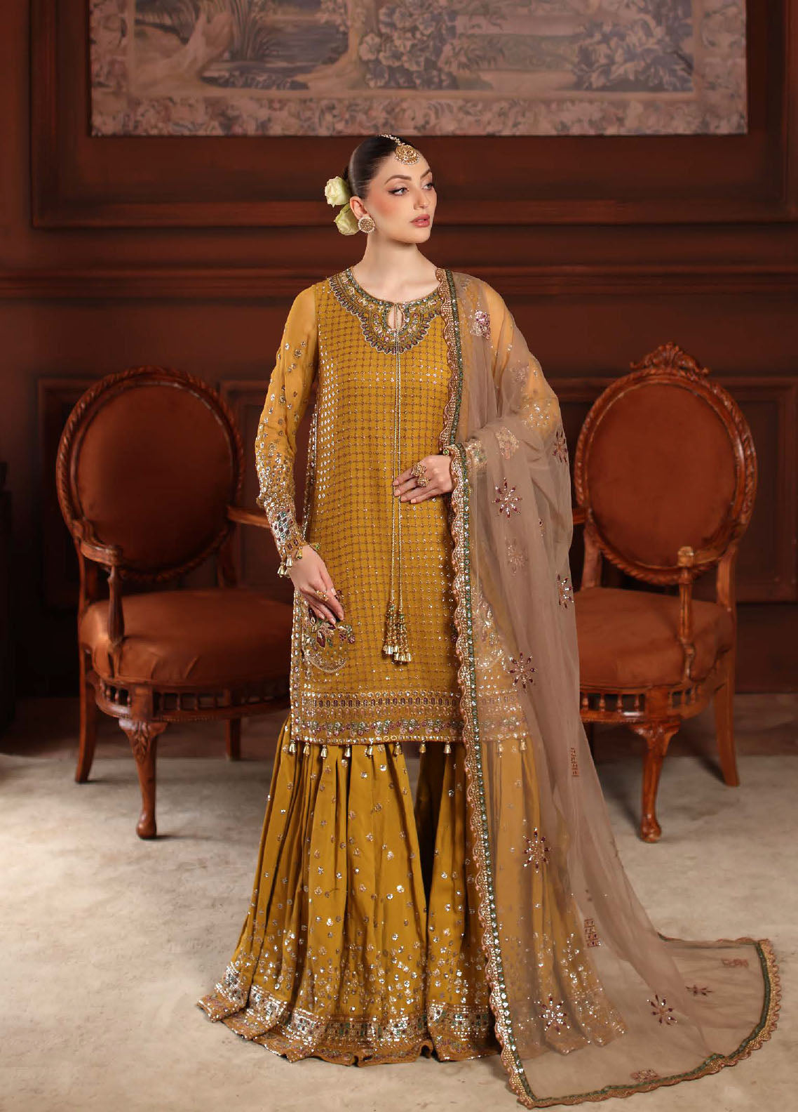 Alfaaz By Nureh Festive Embroidered Chiffon 3 Piece Unstitched Suit NU25AF D-NL-92 Alfaaz By Nureh Festive Embroidered Chiffon 3 Piece Unstitched Suit NU25AF D-NL-92