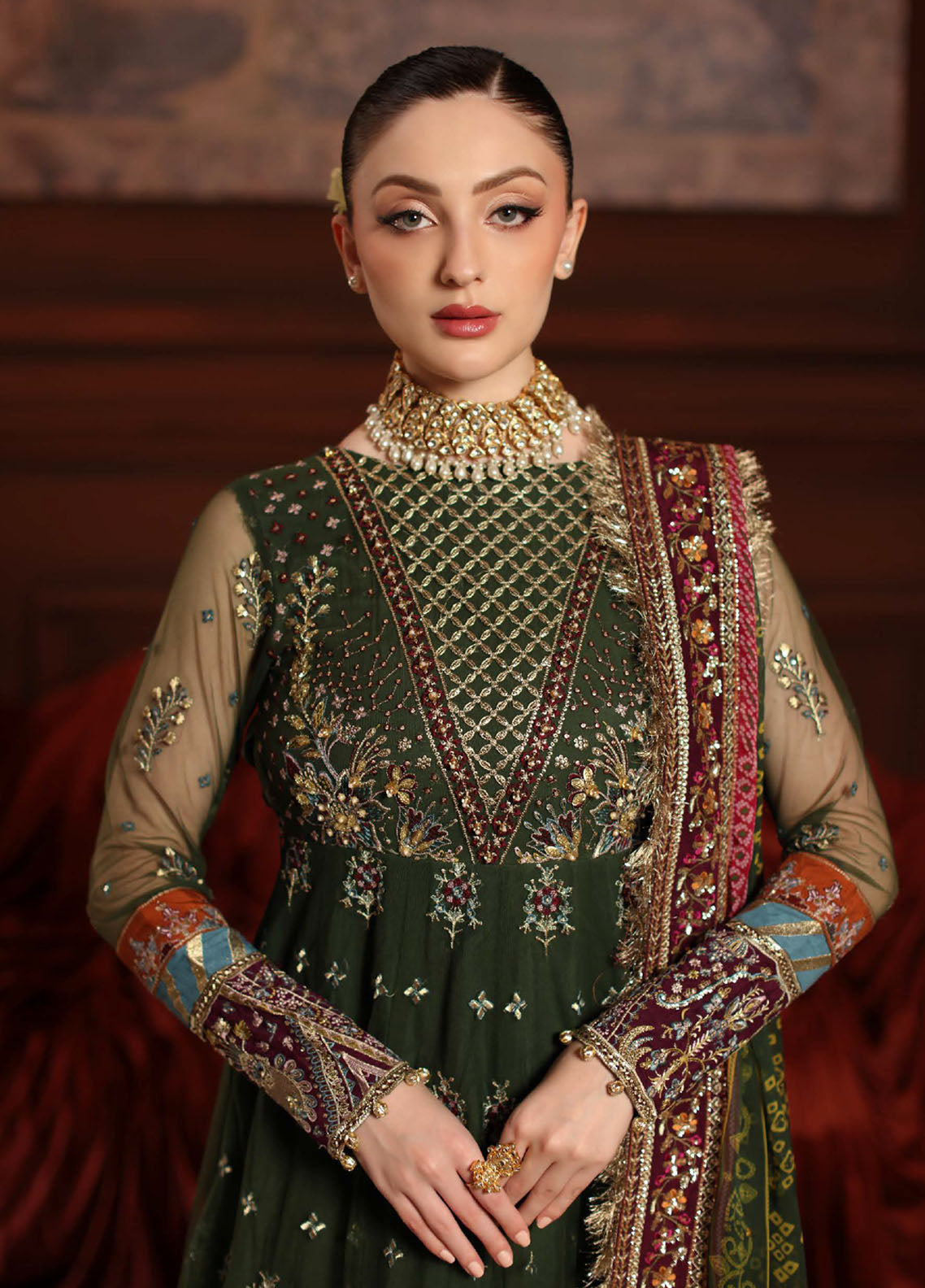 Alfaaz By Nureh Festive Embroidered Net 3 Piece Unstitched Suit NU25AF D-NL-89 Alfaaz By Nureh Festive Embroidered Net 3 Piece Unstitched Suit NU25AF D-NL-89