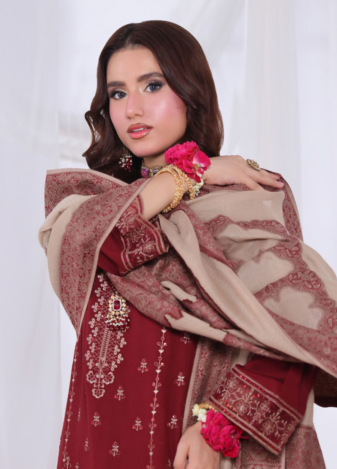 Alif By Schick Embroidered Slub Dhanak Peach 3 Piece Unstitched Suit SDH25ADP D-WJ-01 Alif By Schick Embroidered Slub Dhanak Peach 3 Piece Unstitched Suit SDH25ADP D-WJ-01