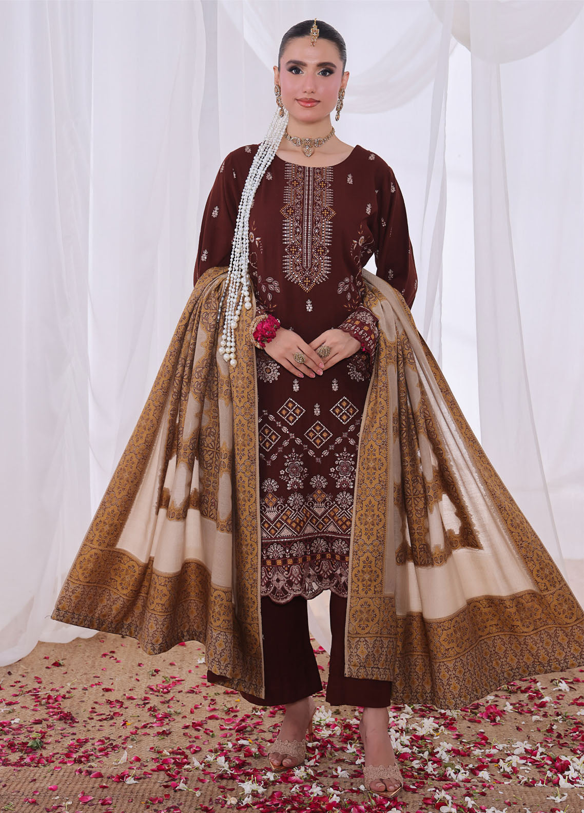 Alif By Schick Embroidered Slub Dhanak Peach 3 Piece Unstitched Suit SDH25ADP D-WJ-06 Alif By Schick Embroidered Slub Dhanak Peach 3 Piece Unstitched Suit SDH25ADP D-WJ-06