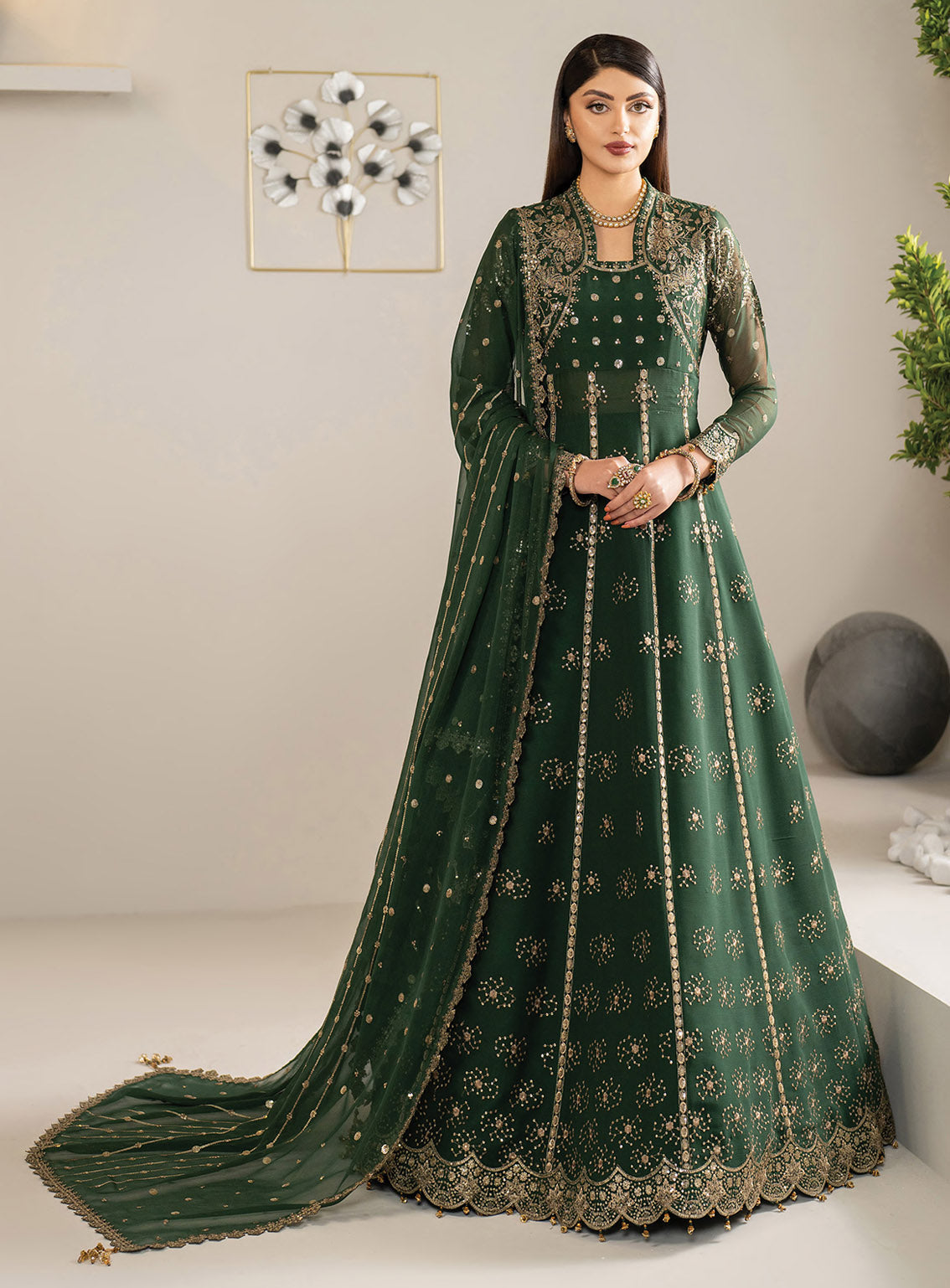 Alizeh Formals Embroidered Chiffon 3 Piece Unstitched Suit AF25AF D-2184 ELZA Alizeh Formals Embroidered Chiffon 3 Piece Unstitched Suit AF25AF D-2184 ELZA
