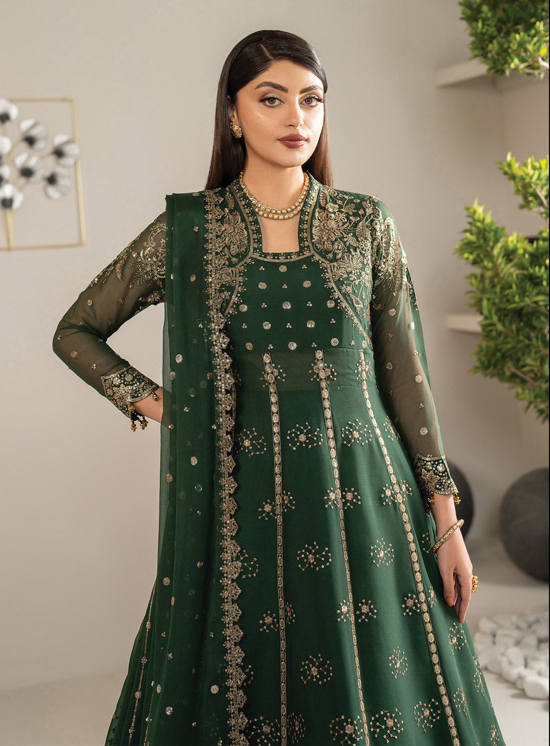 Alizeh Formals Embroidered Chiffon 3 Piece Unstitched Suit AF25AF D-2184 ELZA Alizeh Formals Embroidered Chiffon 3 Piece Unstitched Suit AF25AF D-2184 ELZA
