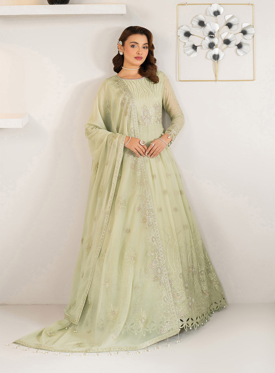 Alizeh Formals Embroidered Chiffon 3 Piece Unstitched Suit AF25AF D-2189 ZENEL Alizeh Formals Embroidered Chiffon 3 Piece Unstitched Suit AF25AF D-2189 ZENEL