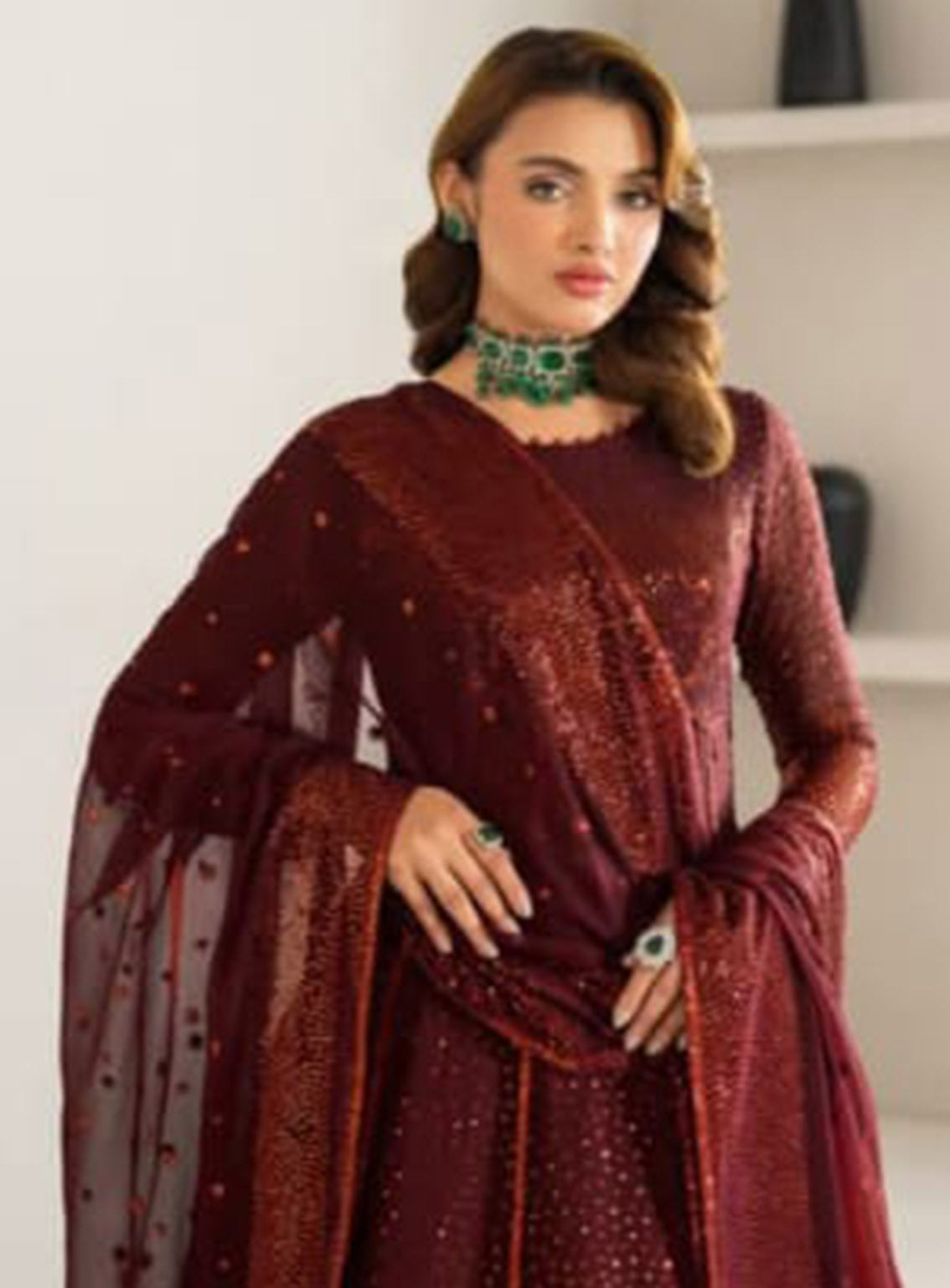 Alizeh Formals Embroidered Chiffon 3 Piece Unstitched Suit AF25AF D-2190 LIYANA Alizeh Formals Embroidered Chiffon 3 Piece Unstitched Suit AF25AF D-2190 LIYANA