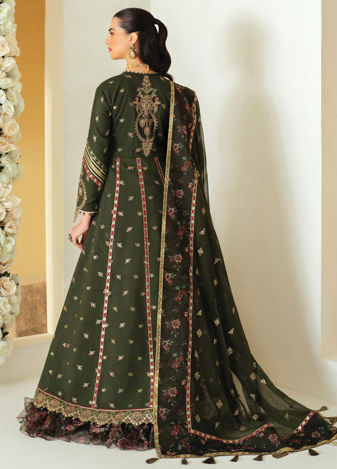 Alizeh Luxe Embroidered Raw Silk 3 Piece Unstitched Suit AF24LRS AF-RS-03-PINE Alizeh Luxe Embroidered Raw Silk 3 Piece Unstitched Suit AF24LRS AF-RS-03-PINE