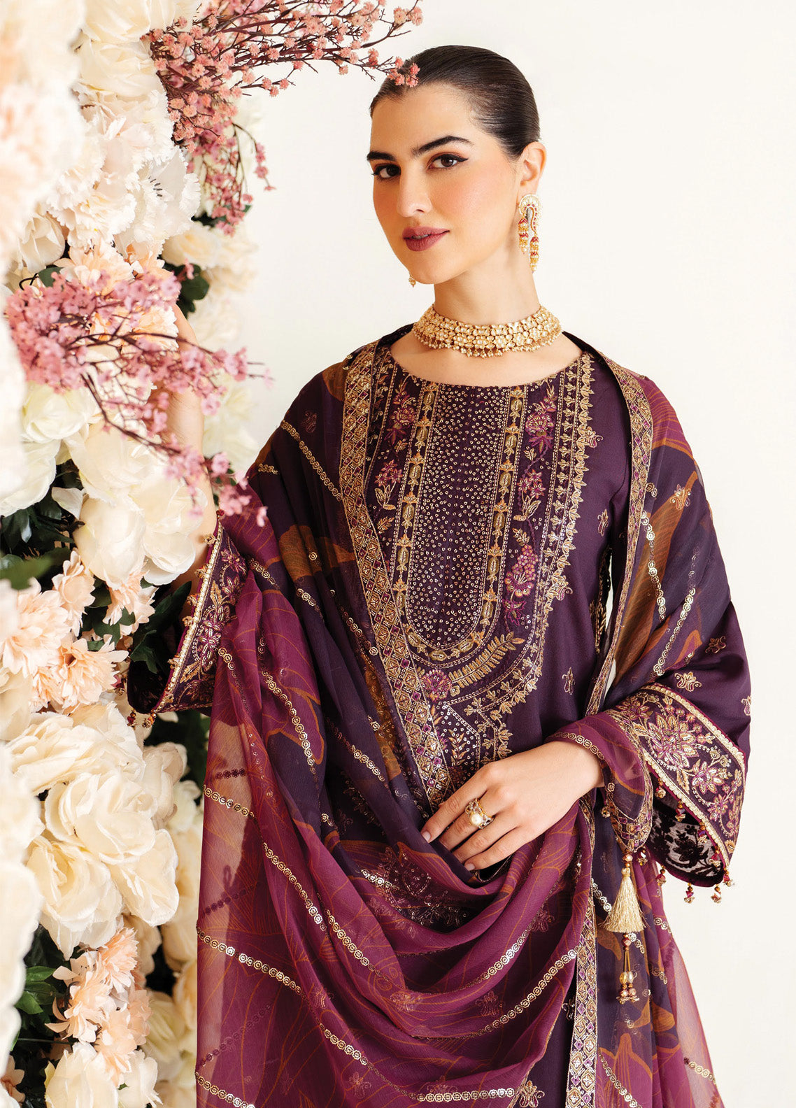Alizeh Luxe Embroidered Raw Silk 3 Piece Unstitched Suit AF24LRS AF-RS-05-SCARLET Alizeh Luxe Embroidered Raw Silk 3 Piece Unstitched Suit AF24LRS AF-RS-05-SCARLET