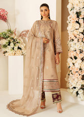 Alizeh Luxe Embroidered Raw Silk 3 Piece Unstitched Suit AF24LRS AF-RS-06-OAK