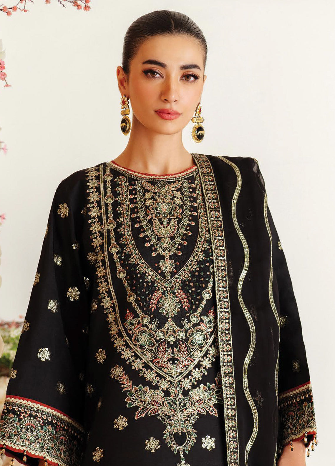 Alizeh Luxe Embroidered Raw Silk 3 Piece Unstitched Suit AF24LRS AF-RS-07-GALE Alizeh Luxe Embroidered Raw Silk 3 Piece Unstitched Suit AF24LRS AF-RS-07-GALE