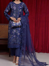 Alyana By Pak Fabrics Embroidered Organza Semi Stitched 3 Piece Suit PF25LEO EAT-442