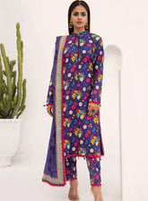 Alzohaib Coco Popup Printed Cambric 3 Piece Unstitched Suit AZ24CP CPC-24-08