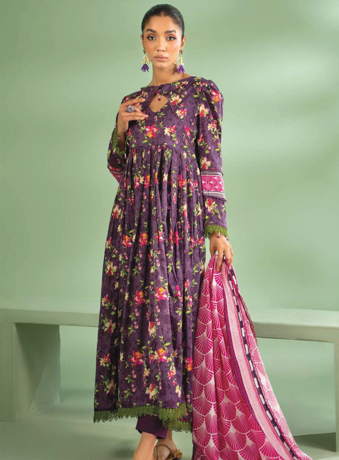 Alzohaib Colors Digital Printed Bana Doriya Dupatta Lawn 3 Piece Unstitched Suit AZ24CL CDB-01 Alzohaib Colors Digital Printed Bana Doriya Dupatta Lawn 3 Piece Unstitched Suit AZ24CL CDB-01