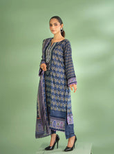 Alzohaib Colors Digital Printed Bana Doriya Dupatta Lawn 3 Piece Unstitched Suit AZ24CL CDB-02