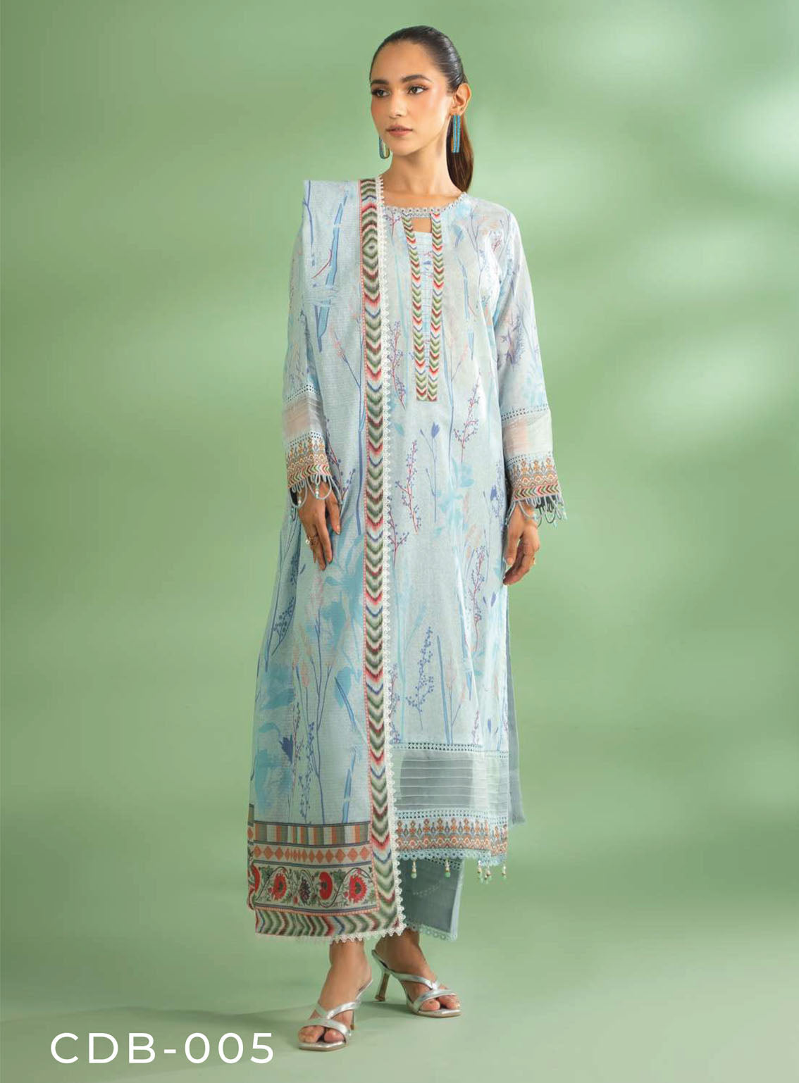 Alzohaib Colors Digital Printed Bana Doriya Dupatta Lawn 3 Piece Unstitched Suit AZ24CL CDB-05 Alzohaib Colors Digital Printed Bana Doriya Dupatta Lawn 3 Piece Unstitched Suit AZ24CL CDB-05