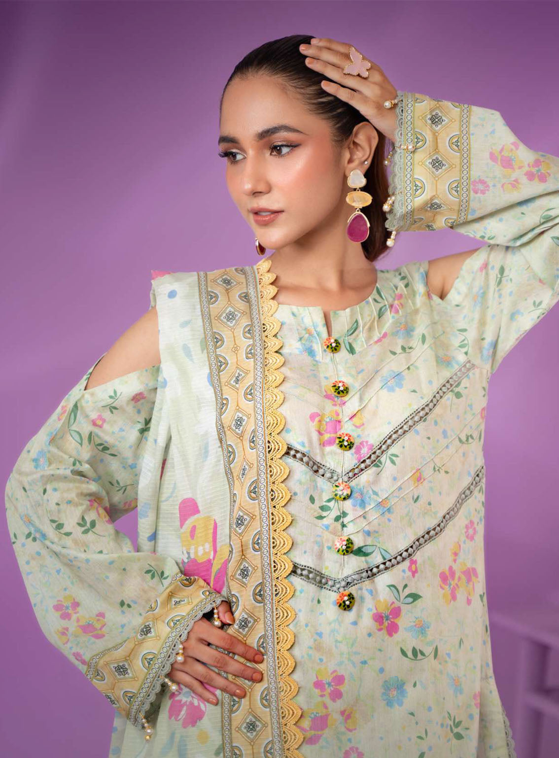 Alzohaib Colors Digital Printed Bana Doriya Dupatta Lawn 3 Piece Unstitched Suit AZ24CL CDB-06 Alzohaib Colors Digital Printed Bana Doriya Dupatta Lawn 3 Piece Unstitched Suit AZ24CL CDB-06