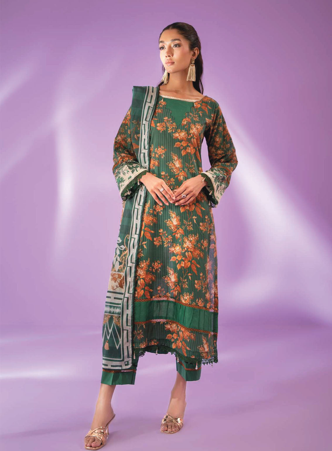 Alzohaib Colors Digital Printed Bana Doriya Dupatta Lawn 3 Piece Unstitched Suit AZ24CL CDB-07 Alzohaib Colors Digital Printed Bana Doriya Dupatta Lawn 3 Piece Unstitched Suit AZ24CL CDB-07